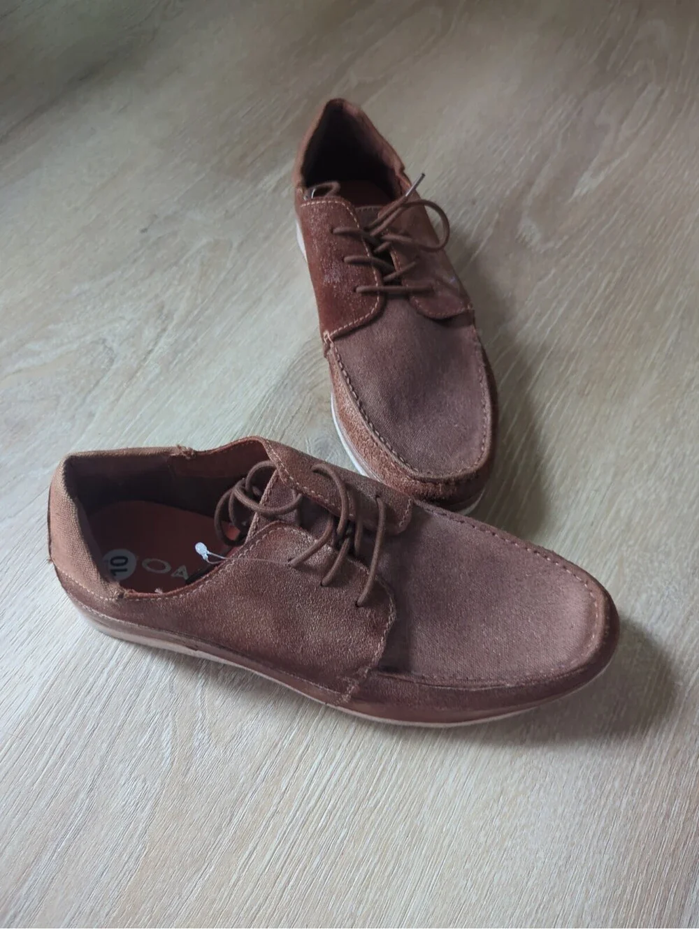 ROAN Rae Slip On Sneakers Brown full-grain leather Sneakers 10 Slip On New